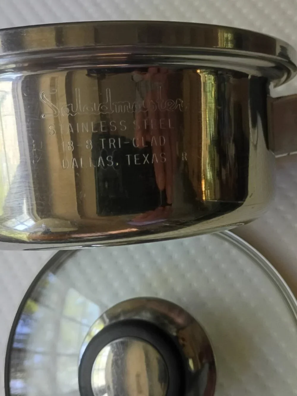 Saladmaster 18-8 Tri Clad Stainless Steel Sauce Pan Small Pot with Fitted Glass